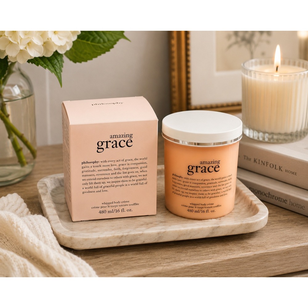 Philosophy Amazing Grace Whipped Body Creme 16oz Pink New Floral Moisturizer